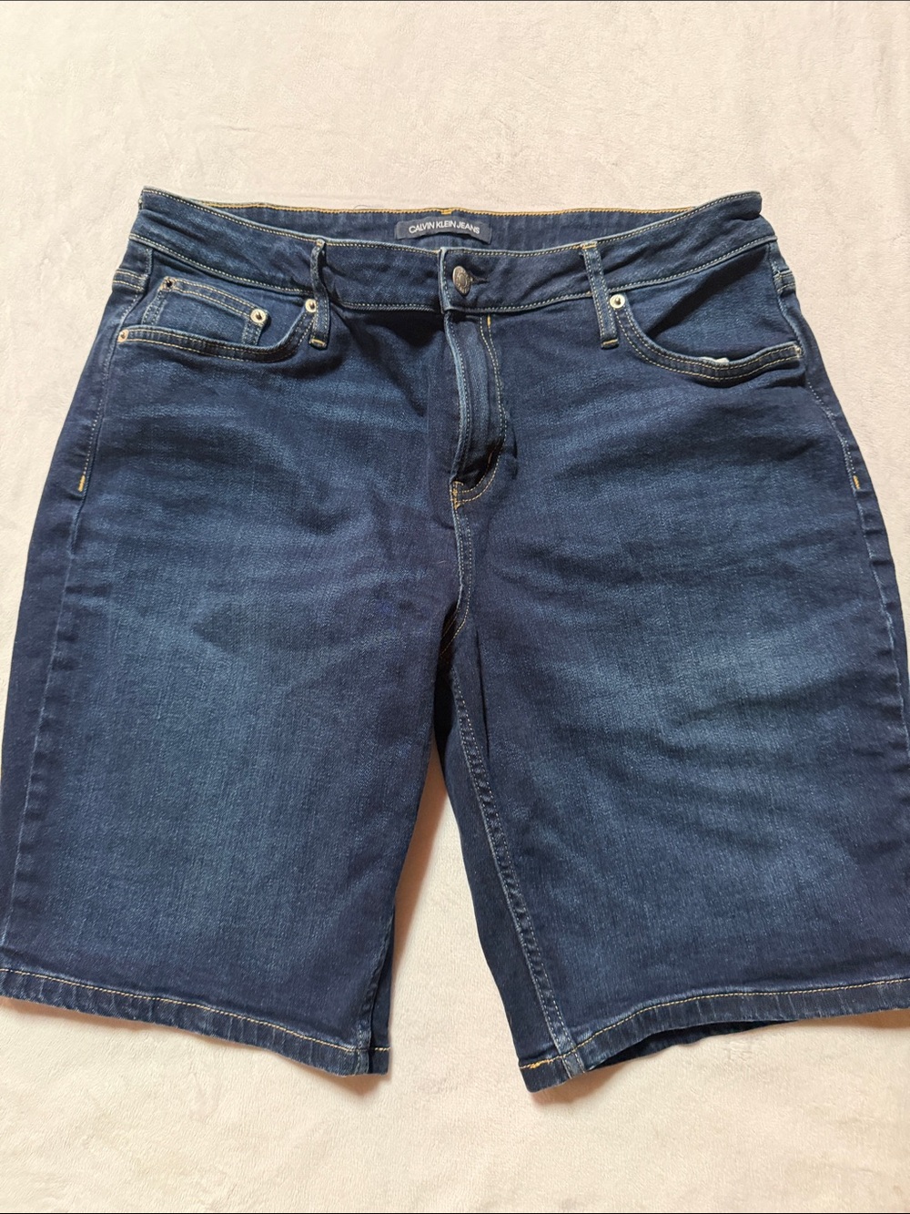 Calvin Klein Indigo Denim Bermuda Shorts